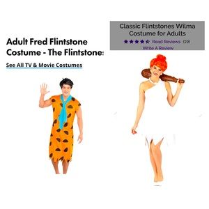 Rubie’s Fred Flintstone & Wilma Halloween Costumes